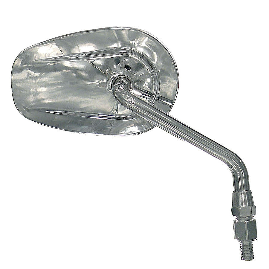 FAR UNIVERSAL RIGHT MIRROR ROAD HANDLEBAR CHROME SHORT ROD MOTORCYCLE RH