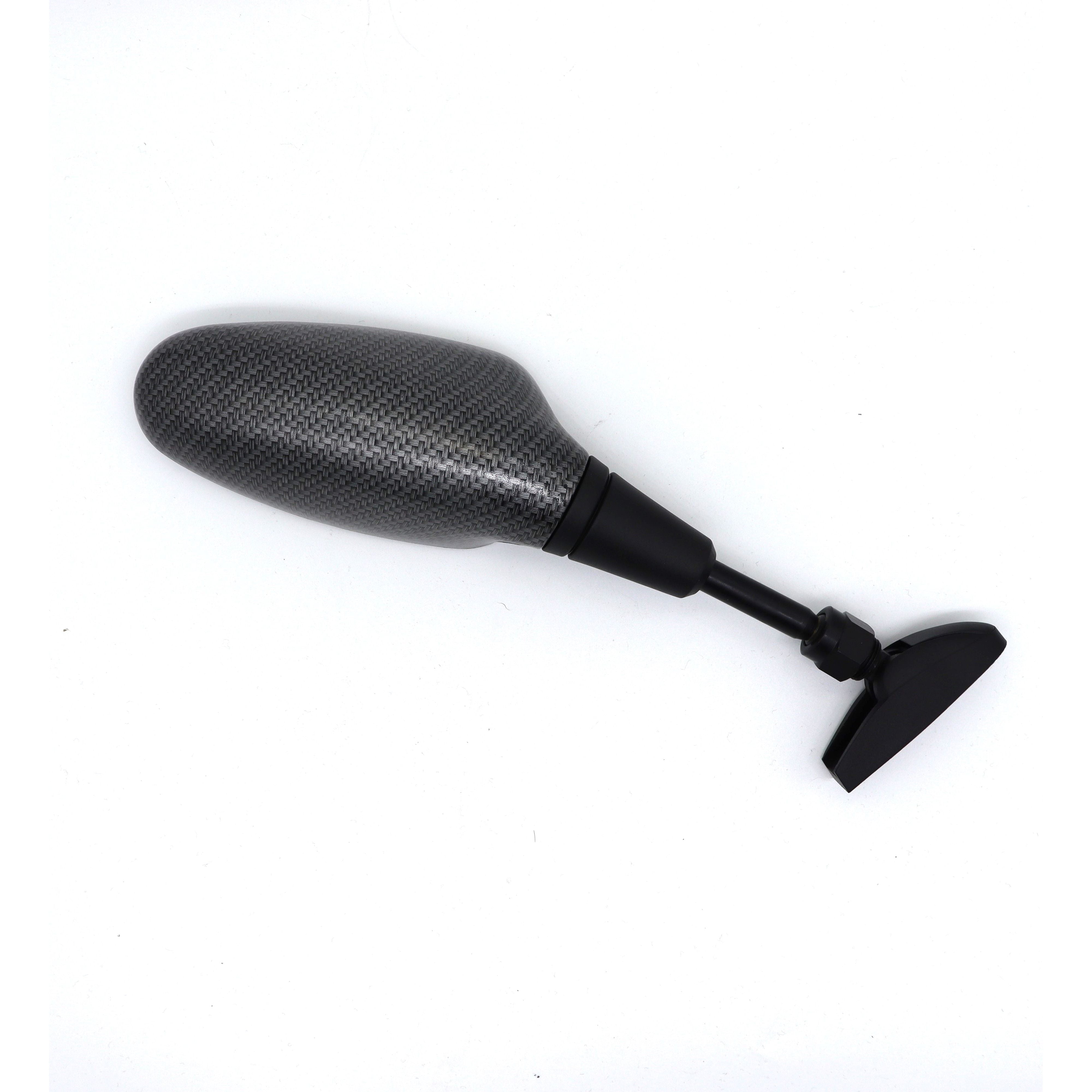 FAR RETROVISORE DESTRO UNIVERSALE MOTO CARENATE CARBON LOOK SPECCHIETTO DX