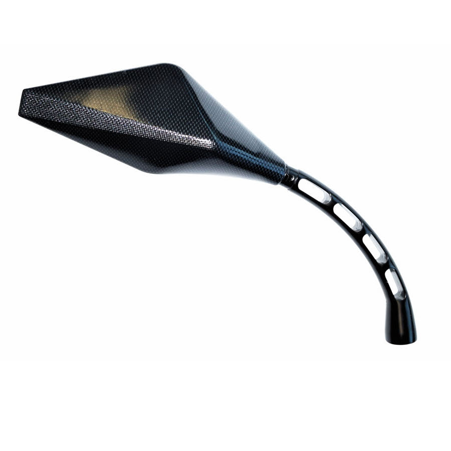 FAR UNIVERSAL RACING REAR VIEW MIRROR RIGHT CARBON LOOK SIDE MOTORCYCLE MIRROR