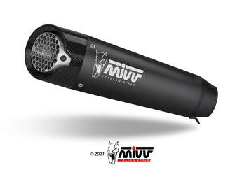 Terminale Scarico Inox Nero Racing Mivv X-M5 Triumph Street Triple 660 S 2017-22